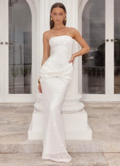 Anticipating Sequin Maxi Dress - White