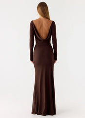 Dray Maxi Dress Chocolate
