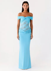 Either Way Maxi Dress - Turquoise Blue