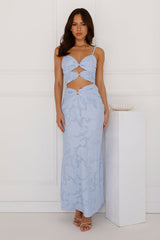 Secluded Shores Maxi Skirt Blue