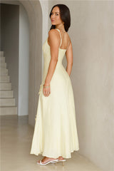 Juicy Floral Maxi Dress Yellow