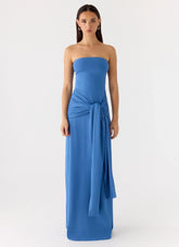 Stole My Heart Maxi Dress - Washed Navy