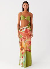 Tropic Rush Cut Out Maxi Dress - Jungle Floral