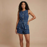 Riley Denim Shorts Set