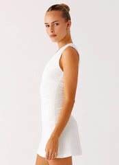 Cherry Sky Mini Dress - White