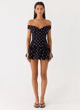 Endless Romance Mini Dress Black Polkadot