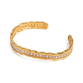 Cleo Ripple Manchet 18K Goud
