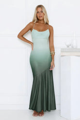 Fiora Ombre Maxi Dress Green