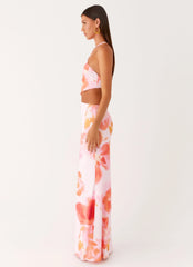 Riano Cut Out Maxi Dress - Blushing Blossom