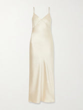 Barika hammered-silk midi dress