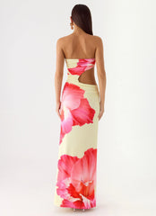 In The Rhythm Maxi Dress - Yellow Floral Spritz