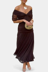 Evangeline Ruched Maxi Dress