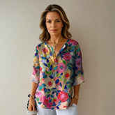 Finley Floral 3/4 Top