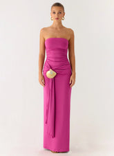 Party After Party Shell Maxi Dress - Fuchsia