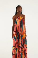 Multicolor Atlantic Rainforest Sleeveless Maxi Dress
