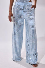 LILA EMBELLISHED SATIN TROUSER