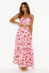 Escaping Reality Maxi Skirt Pink