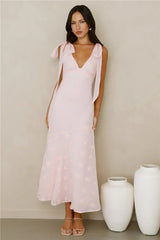 Whispering Petals Maxi Dress Pink