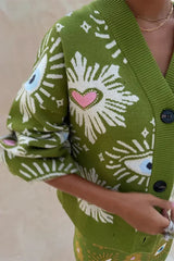 Celeste Eye Motif Knit Set