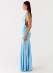 Sorrento Sunsets Maxi Dress - Ice Blue