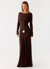 Dray Maxi Dress Chocolate