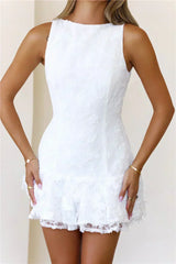 Romantic Novel Lace Mini Dress