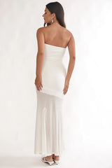 Calluna Strapless Maxi Dress White
