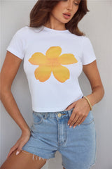 BASE Florabelle Baby Tee Yellow Flower