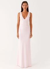 Cherry Sky Maxi Dress - Baby Pink