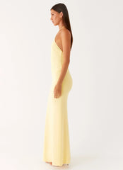 Fiesta Halter Maxi Dress - Sunny Yellow