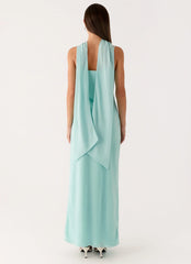 Eternelle Square Neck Maxi Dress - Teal