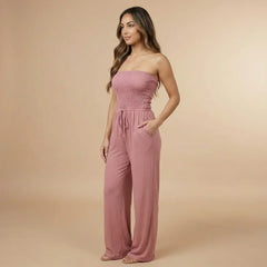 Maya Smocked Maxi Jumpsuit