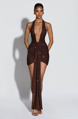 Rosetta Mini Dress - Plum Brown Sparkle